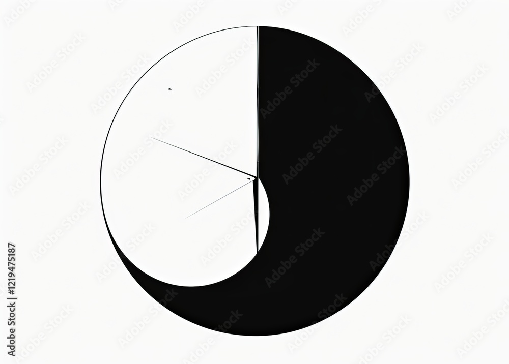 Black and White Vector Logo of a Pie Chart Black and White Vector Logo of a Pie Chart