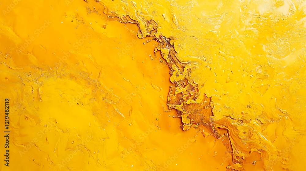 Obraz premium 3D fluid yellow texture vibrant glowing background design