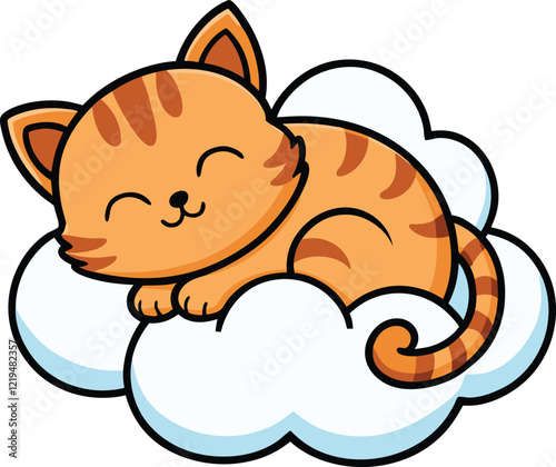 Sleeping Cat on Cloud