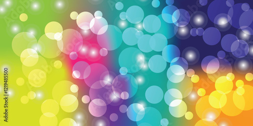 Colorful bokech, circles, abstract background bokeh effects in various colors design. Vector illustration