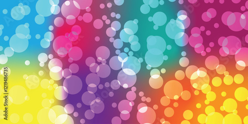 Colorful bokech, circles, abstract background bokeh effects in various colors design. Vector illustration