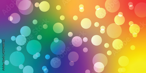 Colorful bokech, circles, abstract background bokeh effects in various colors design. Vector illustration