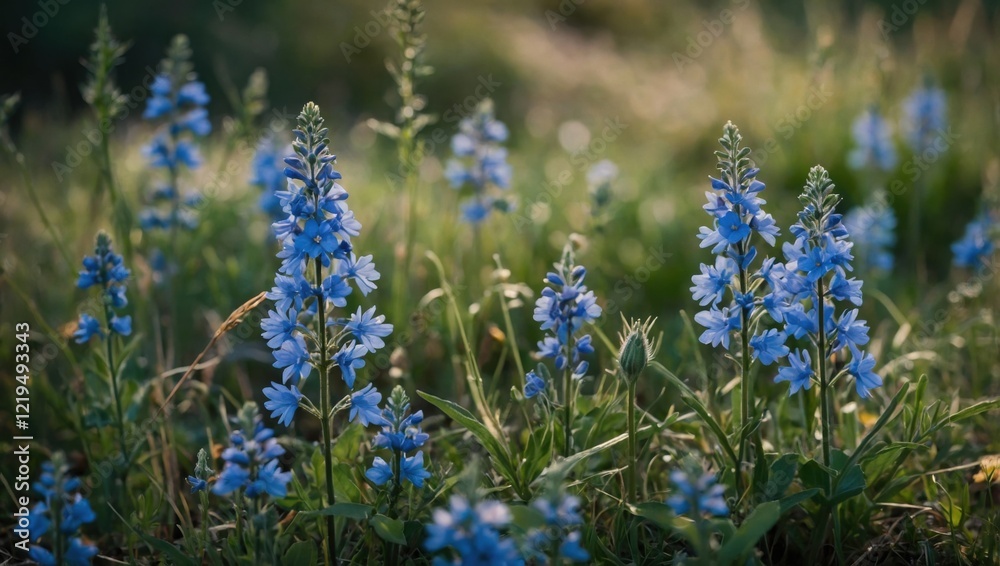 Obraz premium Blue flowers in the meadow