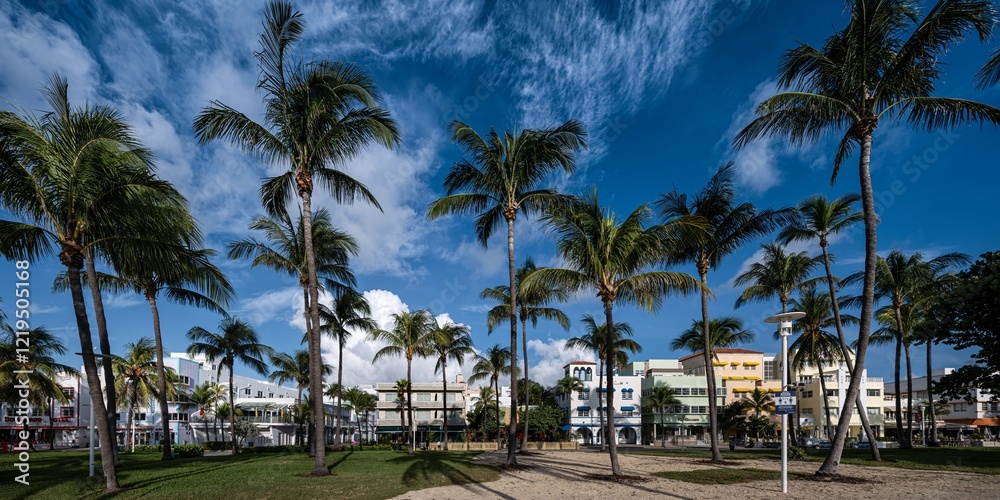 Obraz premium South Beach art deco district