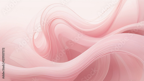 Abstract creative pink wave banner watercolor Gradient hot pink Vignette Concrete Minimalist Background Design with abstract stripe Hand painted.