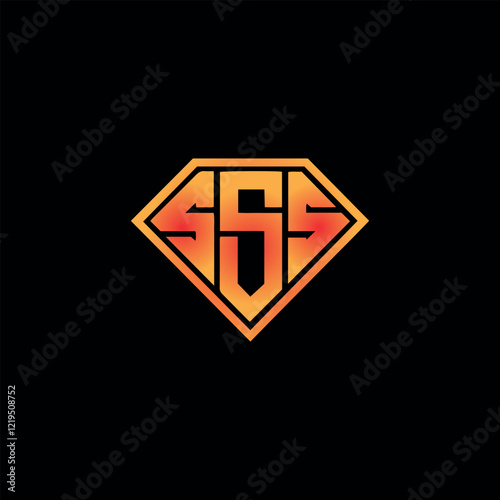 letters s  sss text logo design vector