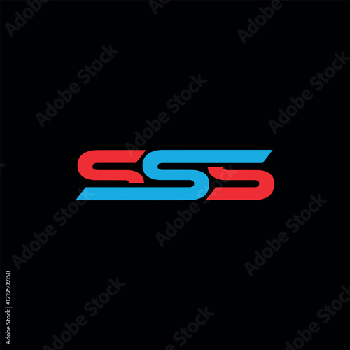 letters s  sss text logo design vector