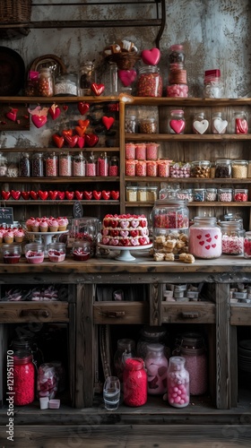 Colorful Valentine's Day Sweet Shop Display