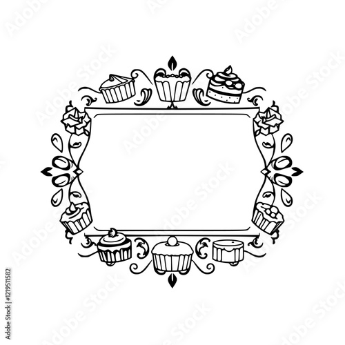 Cakes and Cupcakes Border Design: A Delicious Frame for Your Sweet Treats