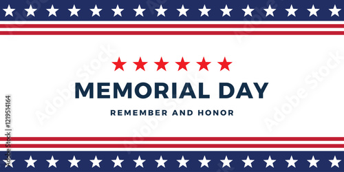 Memorial Day Remember and Honor Poster. USA memorial day celebration. American national holiday	
