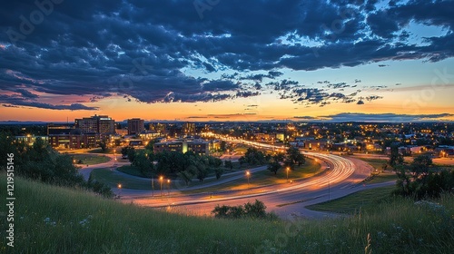 Montana State University at Sunset: A Breathtaking Evening Panorama