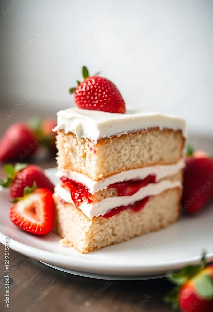 Strawberry Shortcake Slice: Delicate Layers, Creamy Frosting, Rustic Charm Strawberry Shortcake Slice: Delicate Layers, Creamy Frosting, Rustic Charm