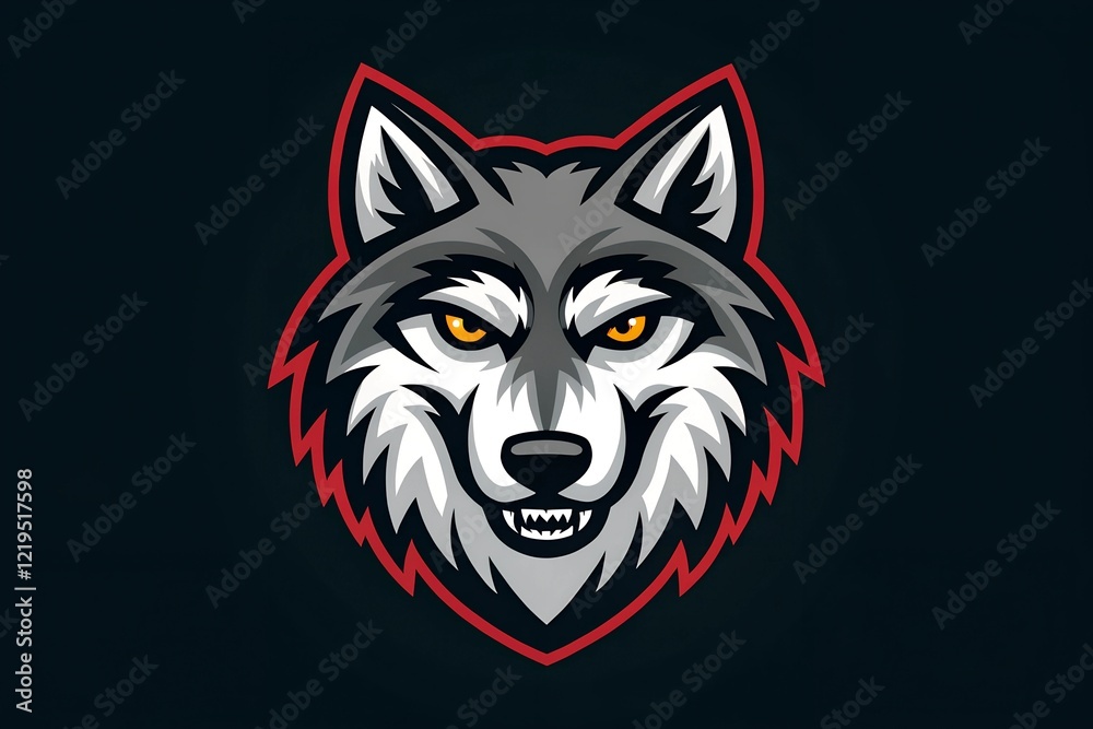 Obraz premium Symbol Face Wolf Predator. Wolf Logo Design.
