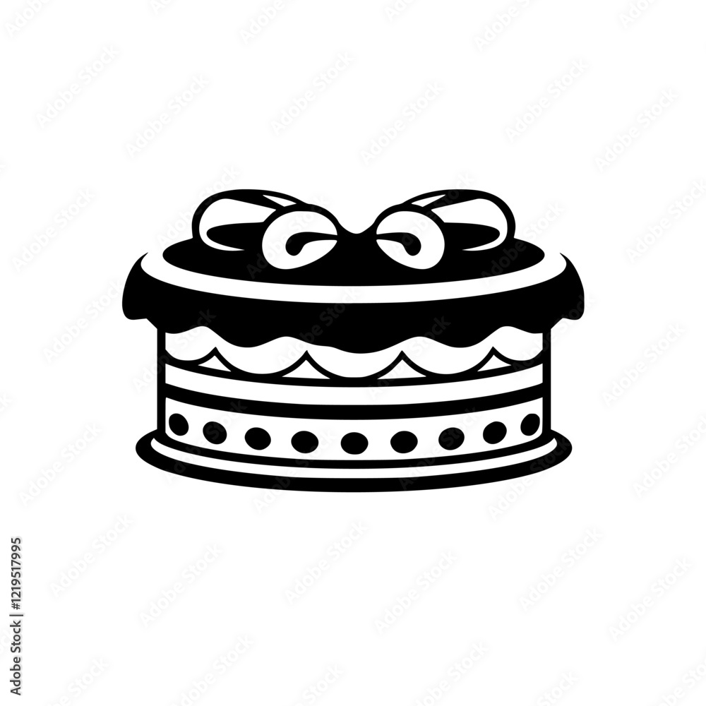 A delectable layered cake, adorned with a charming bow, perfect for birthdays, celebrations, or any special occasion. This image is ideal for food blogs, bakeries, and party planning websites. A delectable layered cake, adorned with a charming bow, perfect for birthdays, celebrations, or any special occasion. This image is ideal for food blogs, bakeries, and party planning websites.