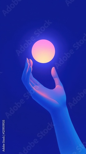 A glowing orb rests gently in a hands cupped embrace