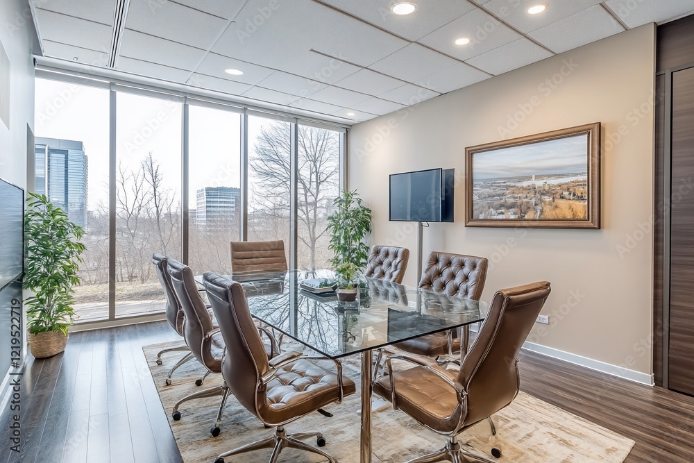 Fototapeta premium A professional conference room with a large ground
