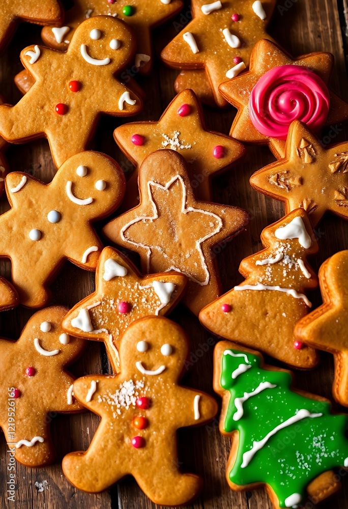 Gingerbread Christmas Cookies: Festive Star and Man Designs Gingerbread Christmas Cookies: Festive Star and Man Designs