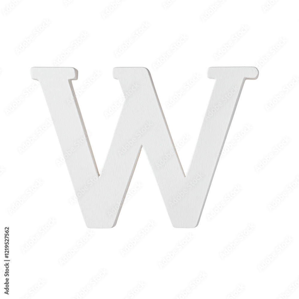 Letter W isolated
