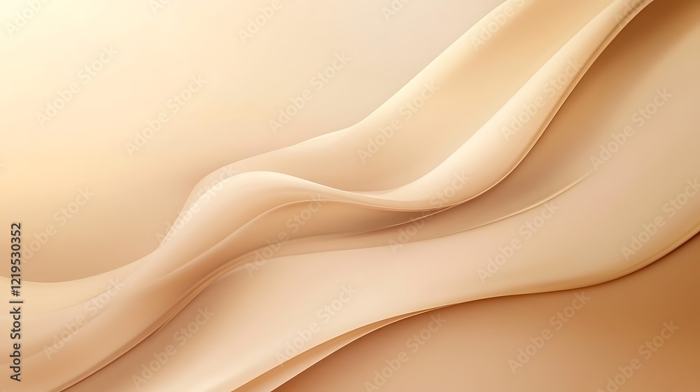Obraz premium Abstract Beige Waves Flowing Softly