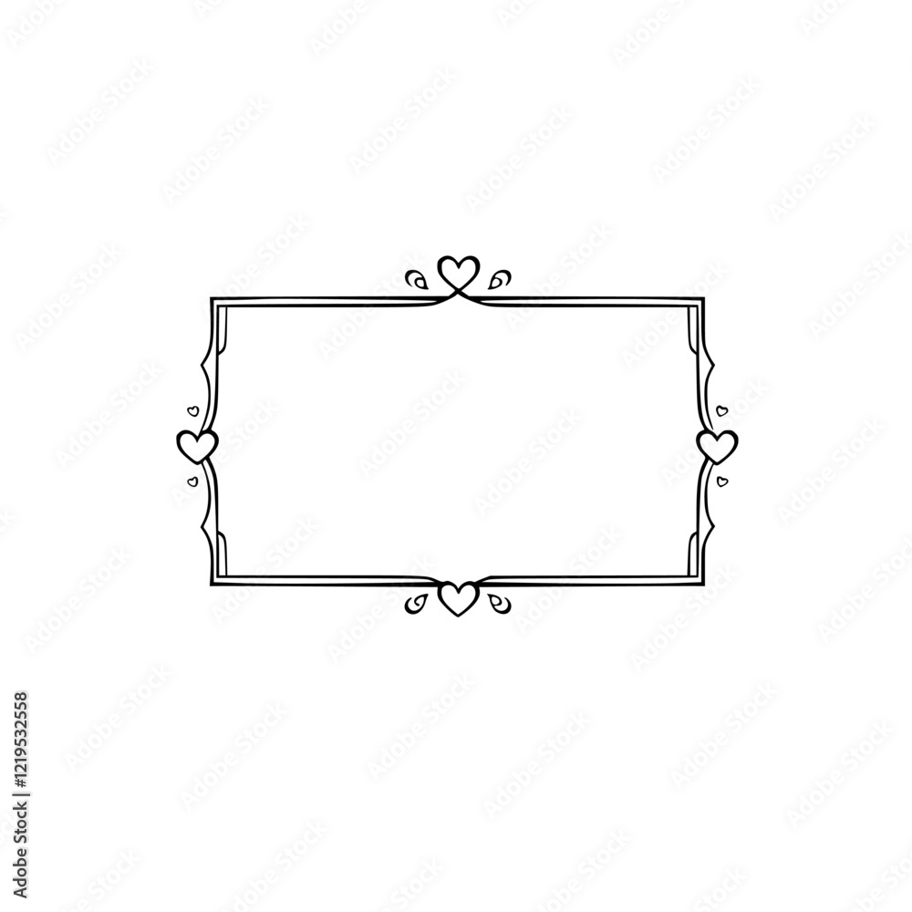 Romantic Heart Frame Border: Elegant Vector Design for Valentines, Wedding, and Romantic Projects Romantic Heart Frame Border: Elegant Vector Design for Valentines, Wedding, and Romantic Projects