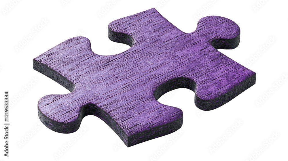 Obraz premium Puzzle piece completion action studio setting graphic design creative environment close-up view