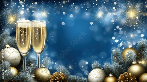 Festive New Year's Eve Champagne Celebration
