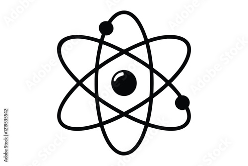 atom icon isolated on white background