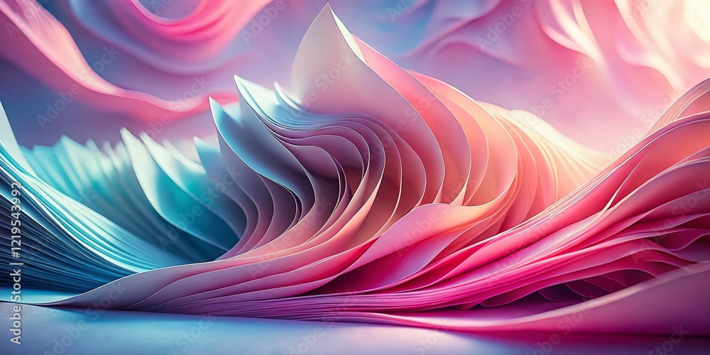 Obraz premium Surreal Pink Paper Background: Abstract Art Texture with Dreamlike Elements