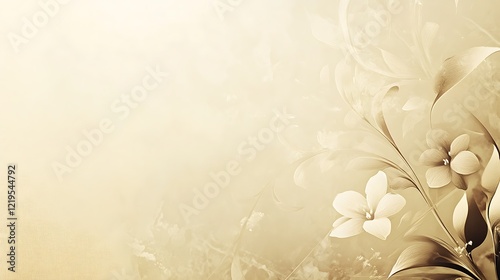 Elegant Beige Floral Abstract Design Background