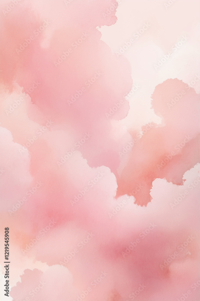 Obraz premium Abstract creative pink wave banner watercolor Gradient hot pink Vignette Concrete Minimalist Background Design with abstract stripe Hand painted.