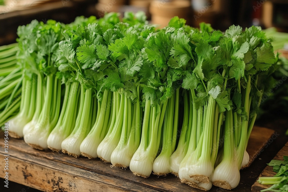 Fresh Green Celery Stalks Ready For Harvest Fresh Green Celery Stalks Ready For Harvest