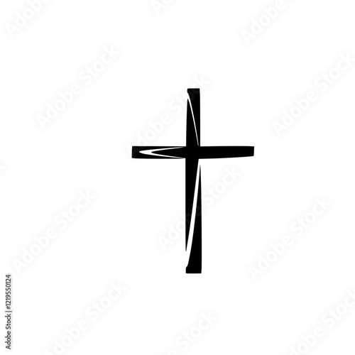 Black Cross Abstract Design: A Symbol of Faith and Spirituality