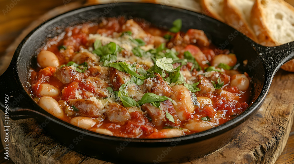 Savory Baked Beans with Sausage in Tomato Sauce Savory Baked Beans with Sausage in Tomato Sauce