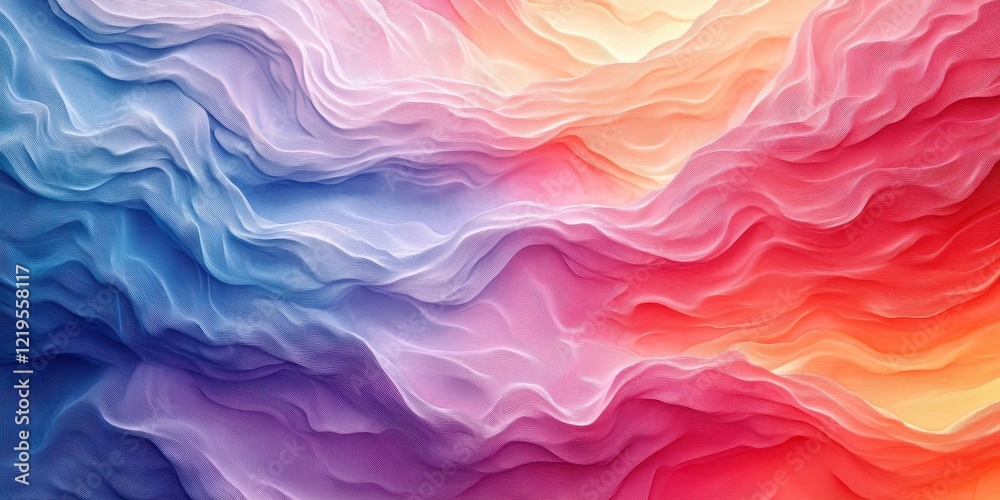 Obraz premium Abstract Colorful Waves Flowing Pattern Design