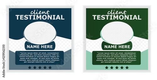 Modem Clean Clients testimonial or clients feedback. review template design with organic shape