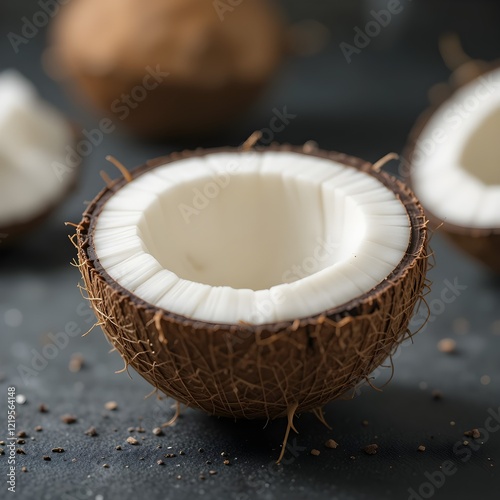 Coconut on the table photo