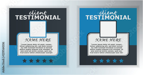 Modem Clean Clients testimonial or clients feedback. review template design with organic shape