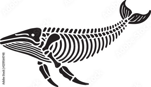 Whale Fish Skeleton Design Art