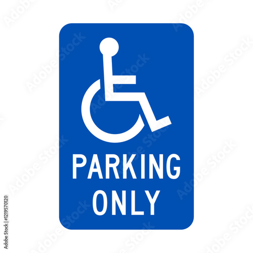 Handicaped parking only sign