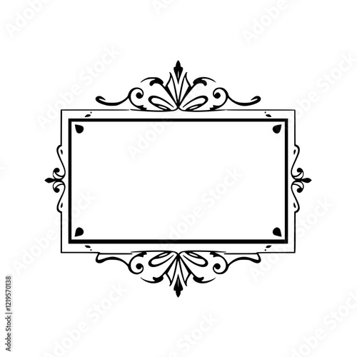 Elegant Vintage Frame: Decorative Border Design Element for Classic and Vintage Projects. Perfect for adding a touch of sophistication to your artwork, templates, and more!