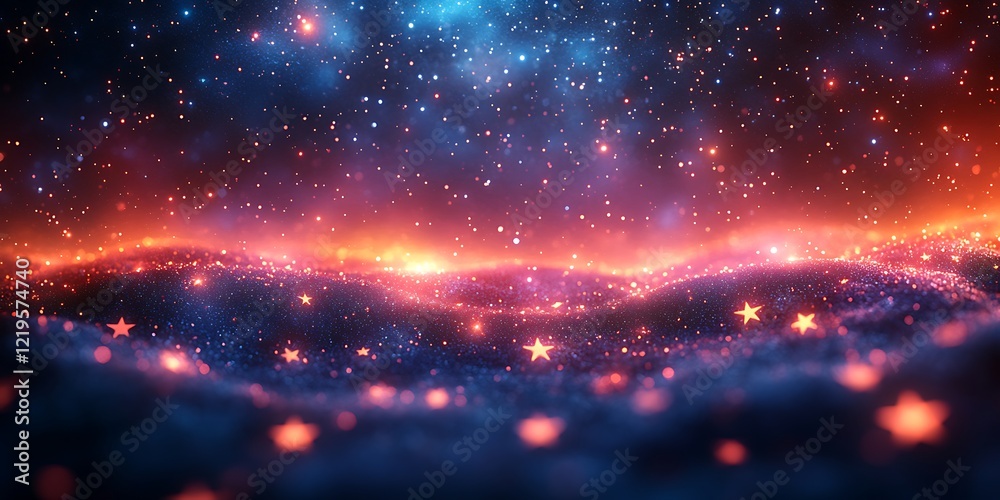 Fototapeta premium Stunning Background with Twinkling Stars