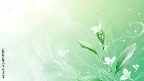 Delicate White Flowers on a Soft Green Background