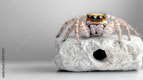 Wallpaper Mural A jumping spider sitting on top of a rock Torontodigital.ca