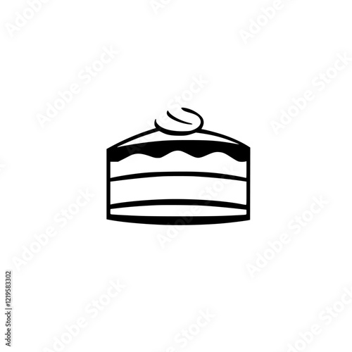 A delectable layered cake, a delightful dessert. Sweet pastry, creamy frosting, chocolate, and vanilla flavors. Perfect for birthdays and celebrations.