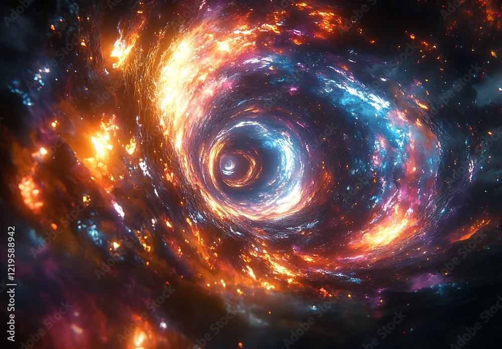 Obraz premium Cosmic Space-Themed Background with Starlit Depth