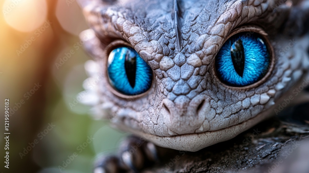 A close up of a lizard with blue eyes A close up of a lizard with blue eyes