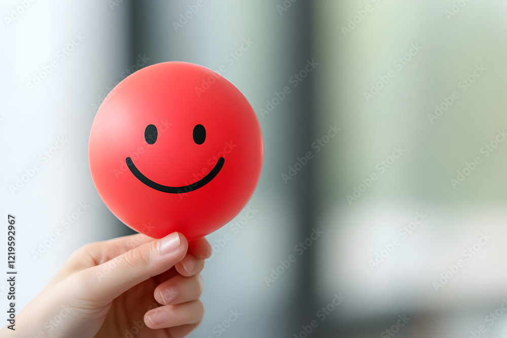 A cheerful hand holds a smiling red balloon, symbolizing happiness and positivity in life. This image evokes joy and simplicity, inspiring a sense of playfulness and delight. A cheerful hand holds a smiling red balloon, symbolizing happiness and positivity in life. This image evokes joy and simplicity, inspiring a sense of playfulness and delight.
