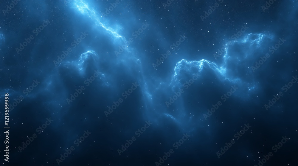 Celestial Nebula Glowing Blue Cosmic Cloudscape Celestial Nebula Glowing Blue Cosmic Cloudscape