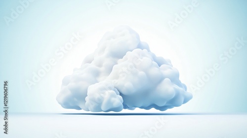 Cloud Computing Vector Icon Centered in Wide Angle View photo