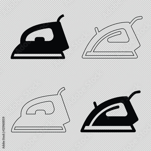 ironing clothes vector designs with clean silhouettes and intricate line art. Perfect for household, laundry branding, or clothing care-themed projects, these vectors offer modern and functional appea